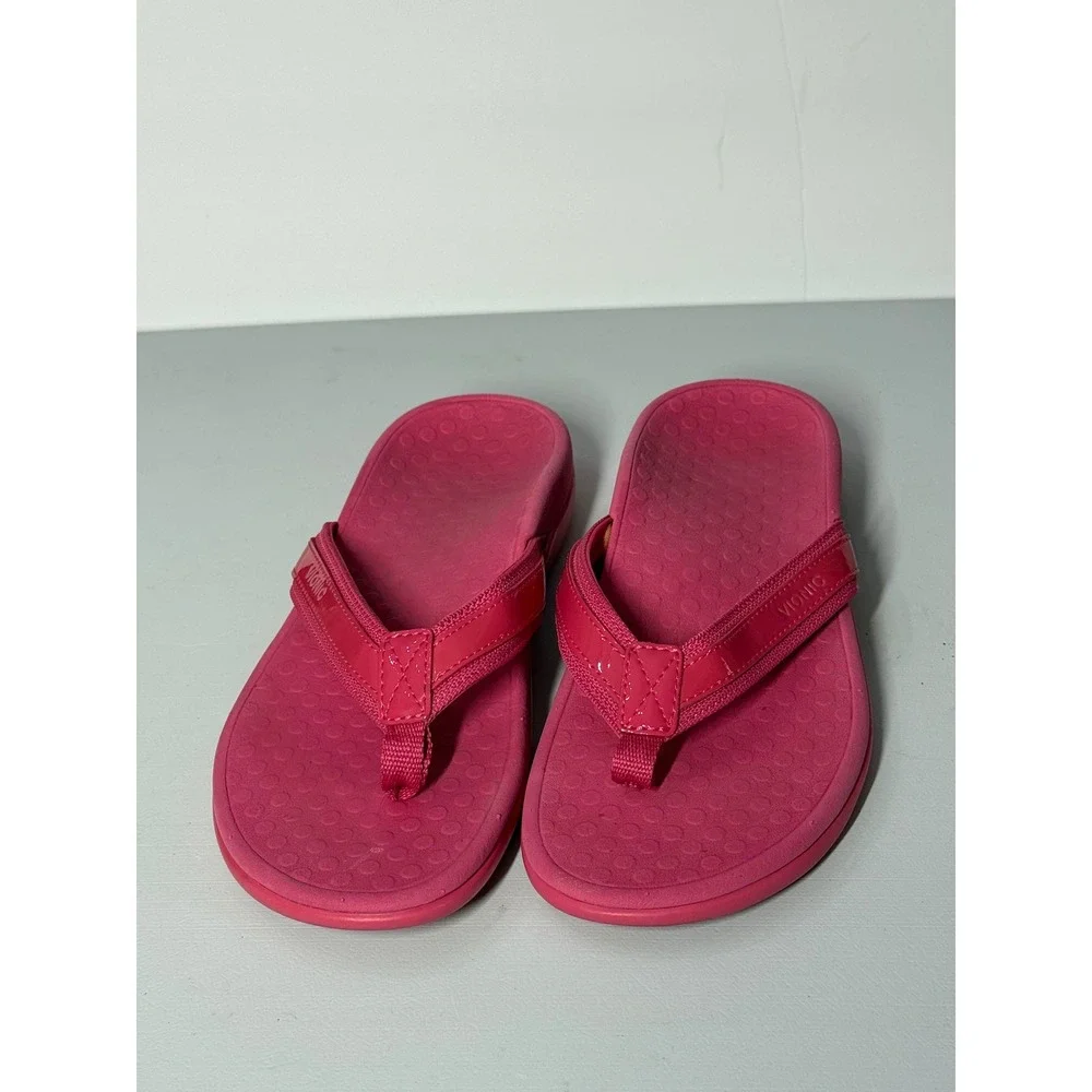 Vionic Tide II Pink Orthotic Flip Flop Sandals Womens 7 Orthaheel Thong TVW1002